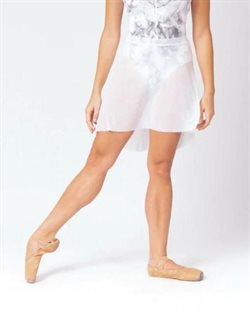 Mara Dancewear - mesh skørt i hvid